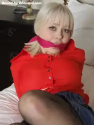 Photo of Cherry English in bondage.