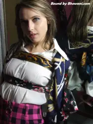 Photo of Chloe Toy in bondage.