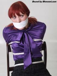 Photo of Kitty Quinzell in bondage.