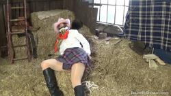 Photo of Lottie LaLay in bondage.